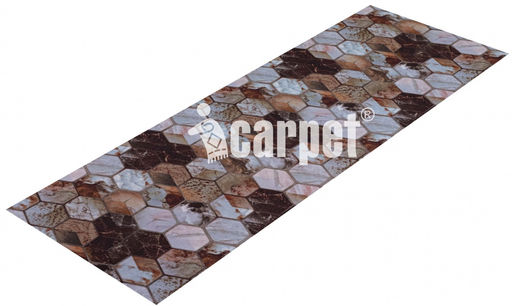 Коврик вырезной icarpet PRINT антискользящий (107) "Соты Фэншуй" 60х200 S