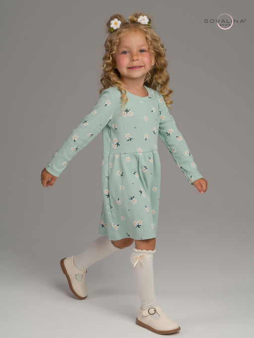 Платье Элла мятный букетик