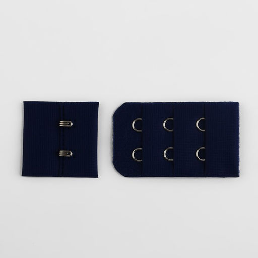 Цена за 2 шт. Застёжка для бюстгальтера, 3 ряда 2 крючка, 3 3 см, 3 5 см, 10 шт, цвет тёмно-синий - Арт узор фото 2