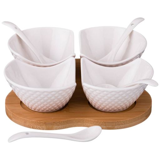 НАБОР СЕРВИРОВОЧНЫЙ НА ДЕРЕВ. ПОДСТАВКЕ LEFARD ДИАМАНД 9 ПР.  фото 4