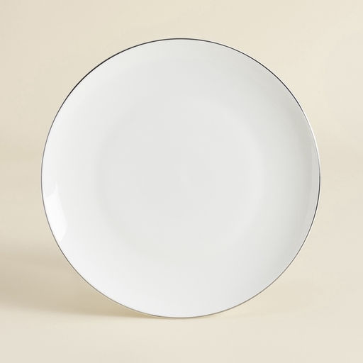 Тарелки SL Home «Каскарон», d=23.3 см, набор 2 шт., костяной фарфор, белые