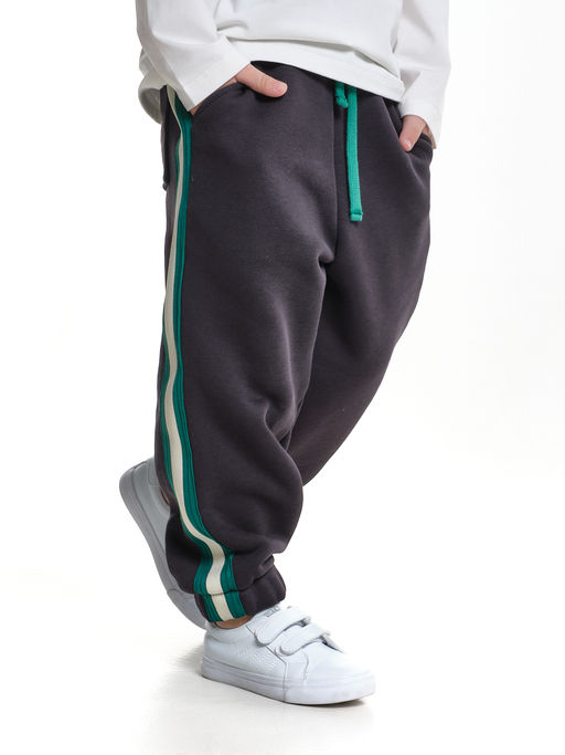 Брюки с лампасом для мальчика штаны спортивные 22-7681 светлый графит - Mini maxi фото 19