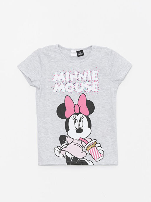 Bisiklet Yaka Minnie Mouse Bask?l? K?sa Kollu K?z ?ocuk Pijama Tak?m? - Waikiki фото 2
