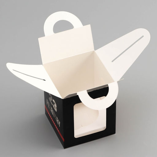 Цена за 5 шт. Коробка для 1 капкейка 23 Февраля, 9.2?9.2?11.1 см