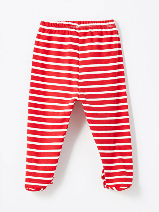 Beli Lastikli ?izgili Erkek Bebek Pantolon