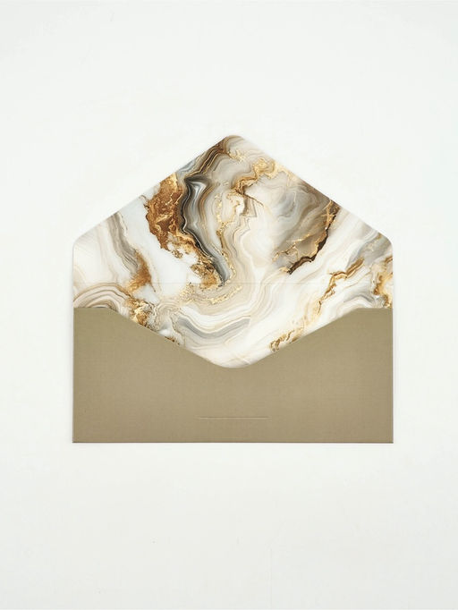 Цена за 2 шт. Конверт подарочный «Мрамор», софт-тач, тиснение, 19×9 см