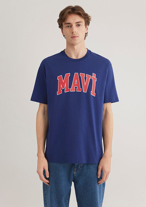 Mavi Logo Bask?l? Mavi Tisort  фото 4