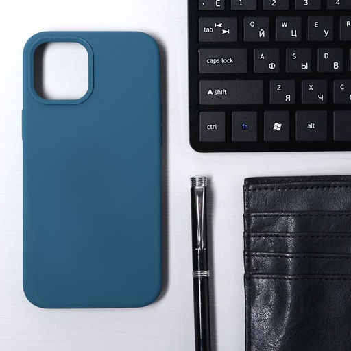 Чехол Krutoff для iPhone 12 Pro Max, матовый, синий