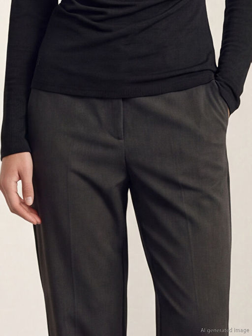 Y?ksek Bel Havu? Kesim Kad?n Pantolon