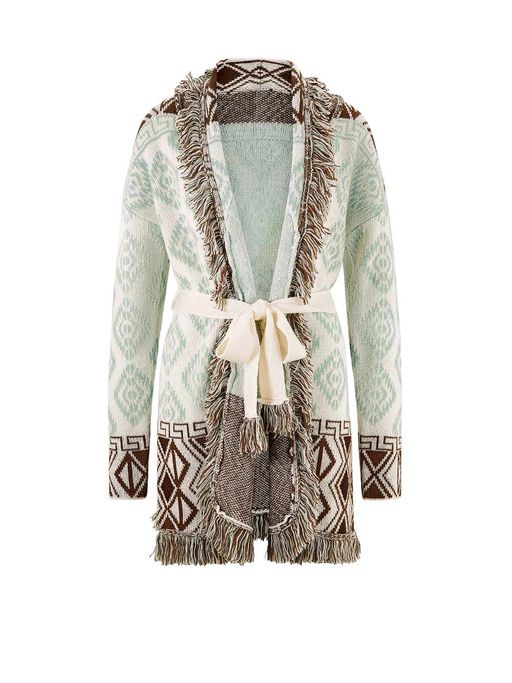 Кардиган, коричнево-мятный - Linea tesini фото 2