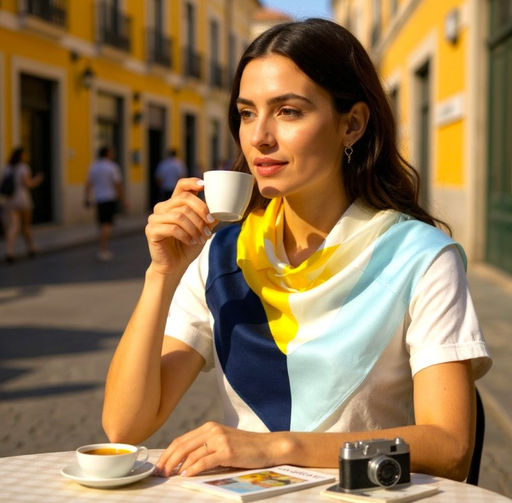 Легкий платок с принтом, мультицвет - Greta фото 2