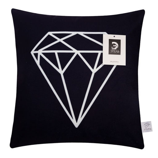 Наволочка декоративная Этель Геометрия Алмаз 40х40 см, велюр  фото 5