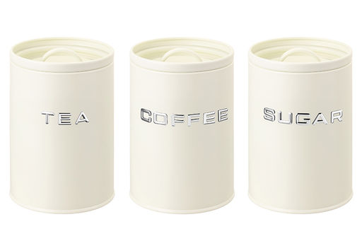 Набор 3 банок для сыпучих продуктов 1,3 л 11*11*16,5 см Tea, coffee, sugar с крышкой с сил.уплот - Elan gallery фото 4