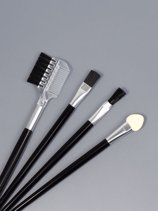 Цена за 15 шт. Набор кистей для макияжа SMOKY, 4 шт., чёрная