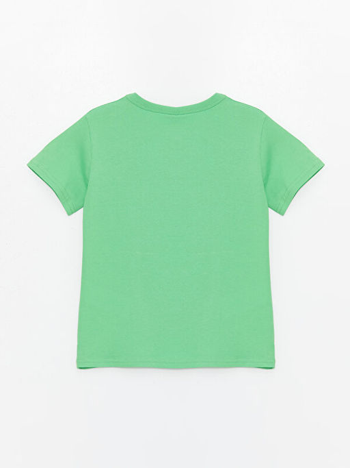 Bisiklet Yaka Bask?l? K?sa Kollu Erkek ?ocuk Ti??rt - Waikiki фото 2