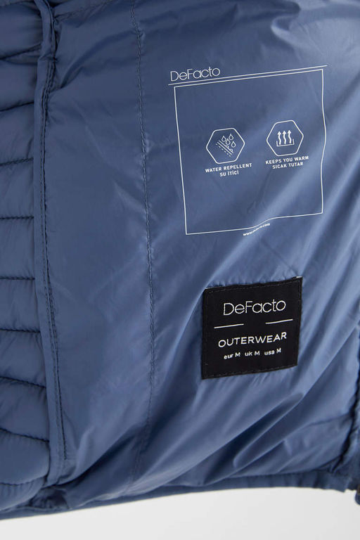 Водоотталкивающая куртка-пуховик с капюшоном и термоизоляцией Slim Fit - Defacto фото 7