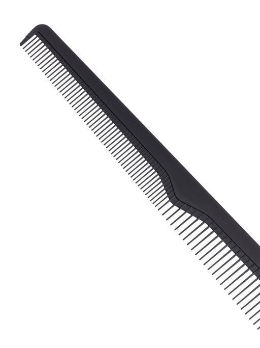 Kristaller Профессиональный гребень для волос комбинированный 980, карбон, черный, 18,5 см  фото 4