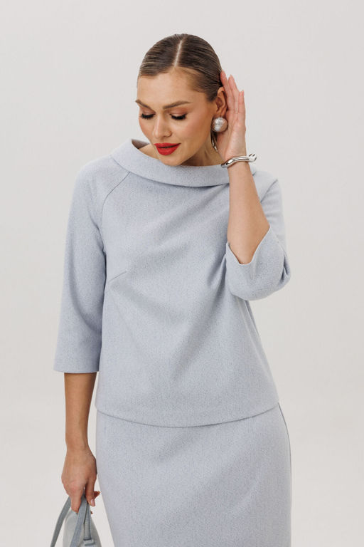 Костюм Anastasia 1163 серо-голубой