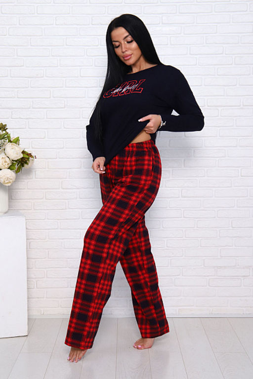 Костюм с брюками, принт, темно-синий (957-1) - Плиона фото 8