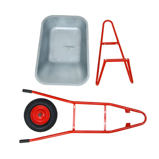 Тачка строительная, 1 пневмоколесо, груз/п 200 кг, объем 110 л, оцинкованный кузов 0,8 мм, Greengo  фото 17