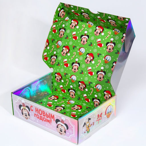 Подарочная коробка «Новый год» 31×22×9.5 см, Микки Маус