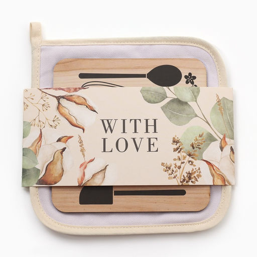 Набор кухонный «Этель» Sweet: прихватка 19×19 см, подставка под горячее