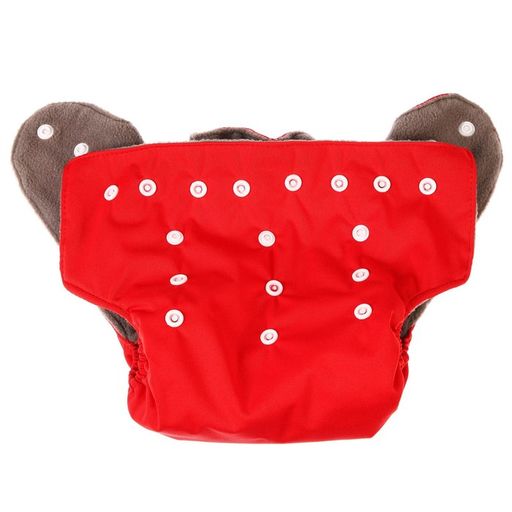 Трусики-подгузник, многоразовый, угольно-бамбуковая ткань, цвет красный, от 0-36 мес. - Крошка я фото 8