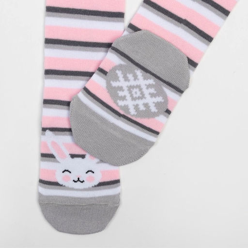 Цена за 2 шт. Колготки детские KAFTAN «Заяц», рост 92-98 см, серый/розовый