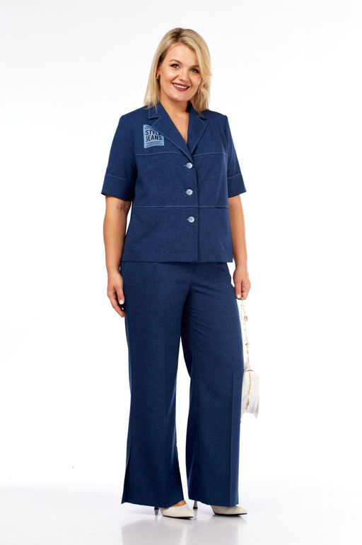 Костюм VILENA 1083-Р синий меланж