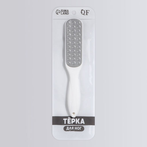 Пилка для пяток, овальная, лазерная, двусторонняя, 23 см, белая