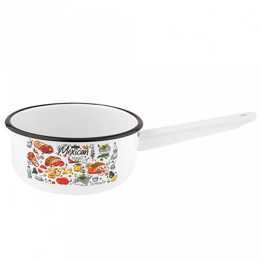 "Мексика" Ковш эмалированная 1,5л, белый (Россия)