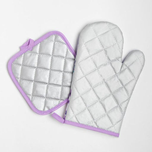 Кухонный набор Доляна Романтика, прихватка 17*17 см, рукавица 26*16 см,100% п/э  фото 4