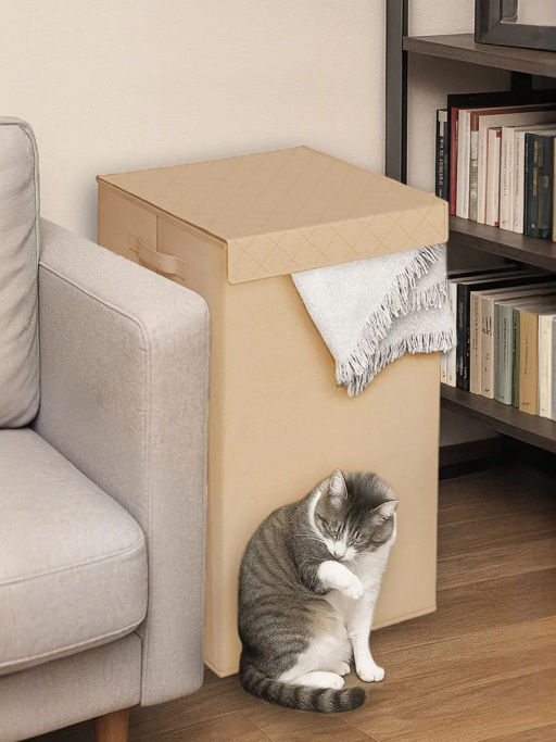 VAL PBL-BOX-NLXX Корзина с крышкой, 34*34*56 см, PLAIN BEIGE LIGHT , шт - Valiant фото 10