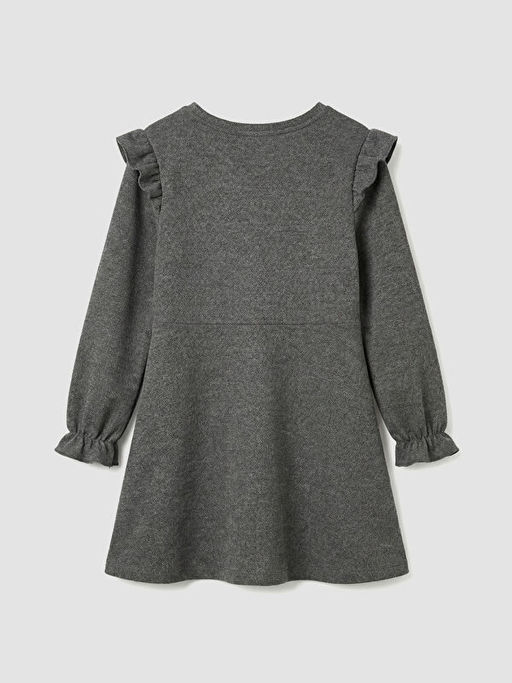 Bisiklet Yaka Nak??l? K?z ?ocuk Elbise