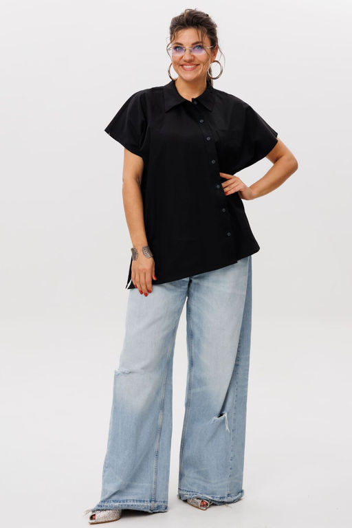 Рубашка ANELLI 1618 черный трюфель