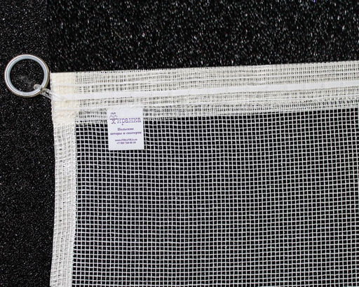 Готовые шторы арт. 12080/300/250/ламбр,тюль из благородной сетки с кружевом по низу, с ламбрекеном, цвет КРЕМ, шир. 300 см, выс. 250 см, на универсальной шторной ленте.