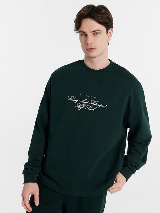 Свитшот Mark Formelle зеленый из хлопка  фото 8