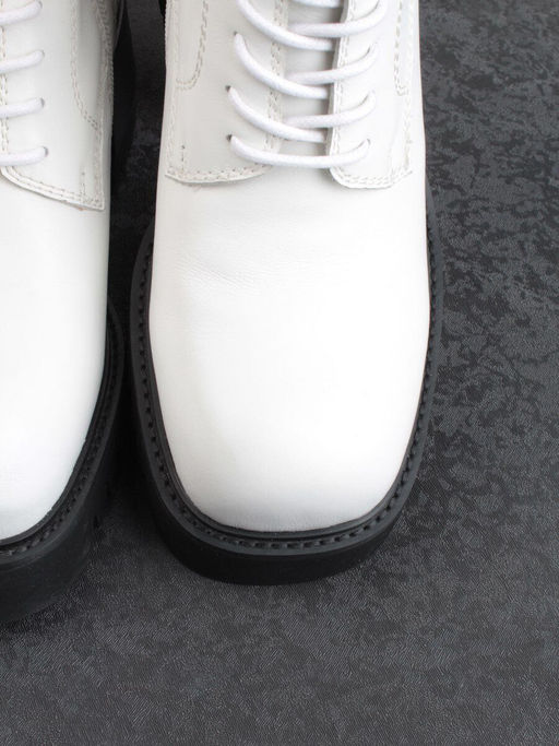 01- GZ6115-G71-N101 WHITE Ботинки демисезонные женские (натуральная кожа) - Фабричный китай фото 10