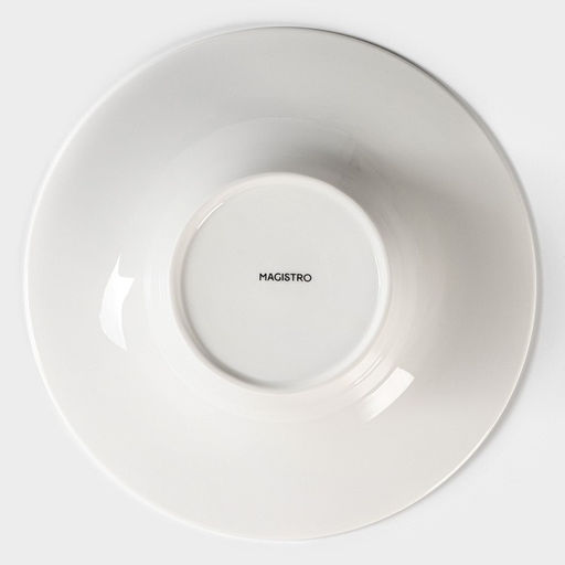 Тарелка для пасты Magistro Бланш, 500 мл, d=25.5 см, фарфор, белая  фото 4