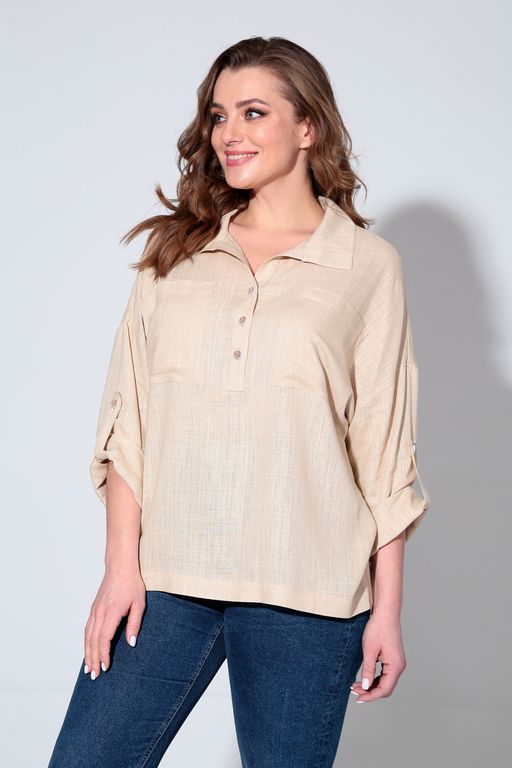Блуза Liona Style 830 бежевый