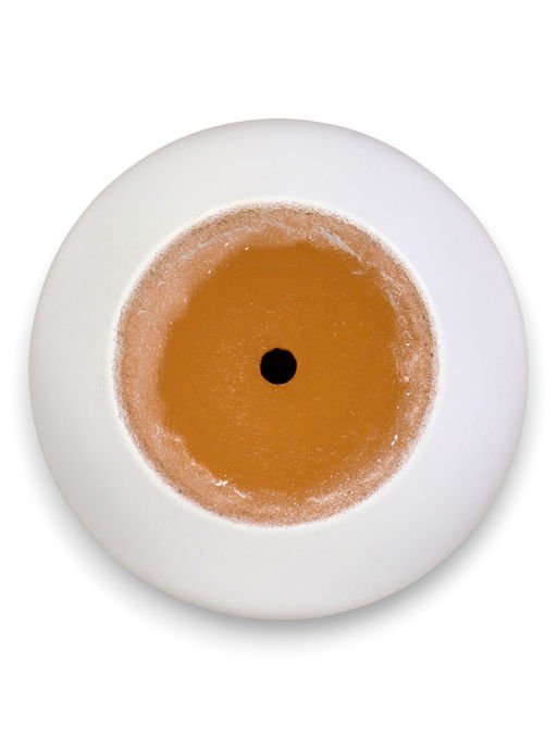 Горшок цветочный с поддоном 1,4 л, d15/h13 см капучино керамика, "Туман" (М)