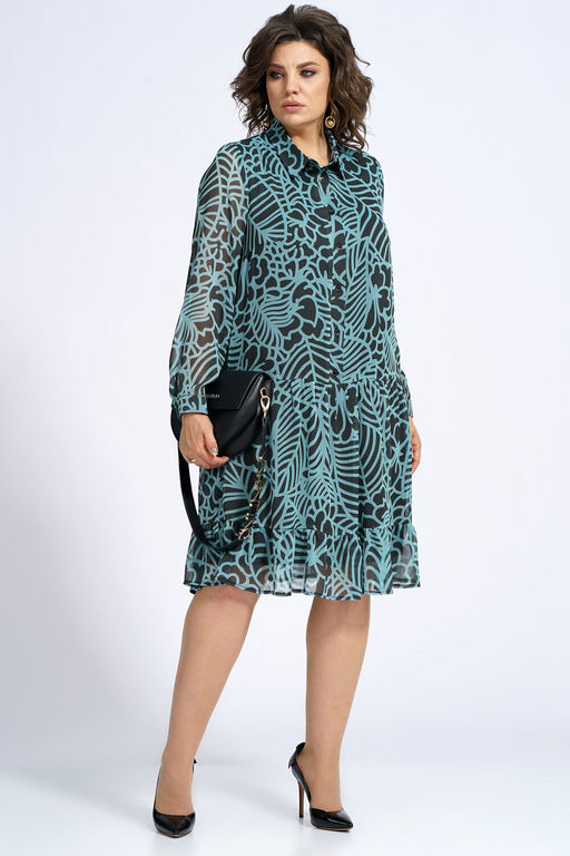 Платье ALANI 2146 бирюза с черным - Alani collection фото 7