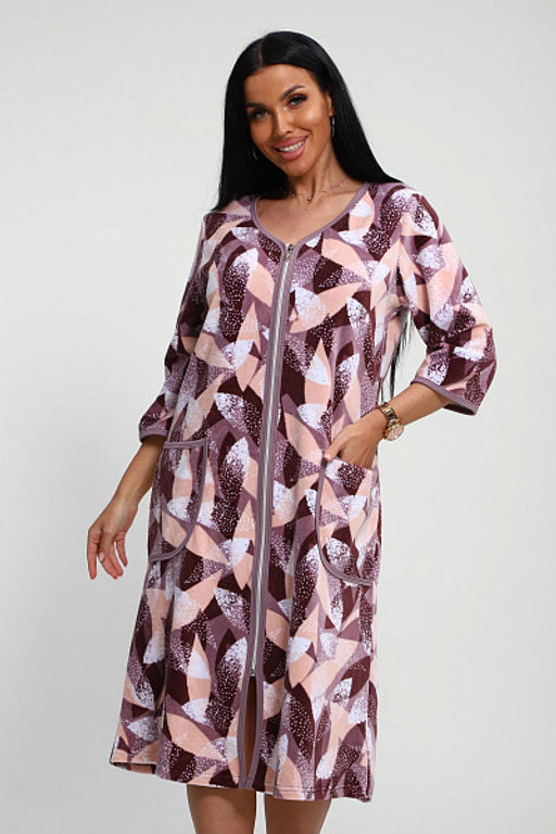 Халат велюровый на молнии (941-6) - Плиона фото 216