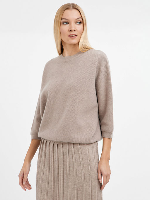 джемпер женский бежевый из шерсти - Glenfield фото 4