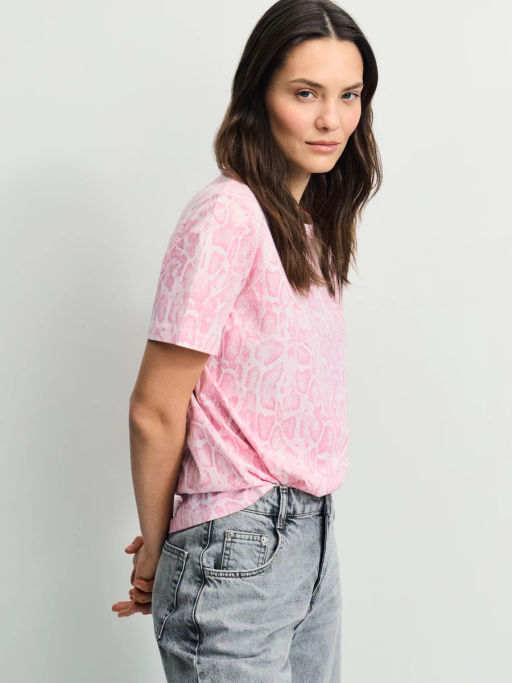 Футболка из хлопка с принтом / Zarina  фото 6