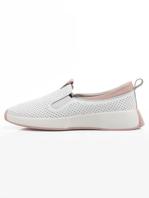 06-YG108-2 WHITE/PINK Туфли летние женские (натуральная кожа)