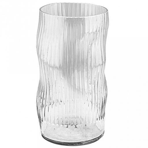Ваза для цветов стеклянная "Соул-1" 4л, д15см, h29см, текстурная (Россия)
