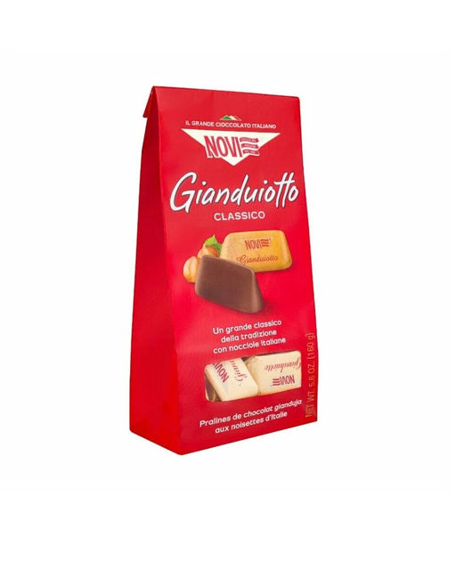Конфеты Novi из молочного шоколада с начинкой шоколад Джандуйя 160 г, пакет, Италия