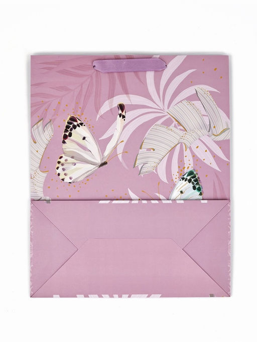 Пакет ламинированный Цветы, глиттер, 26?12.5?32 см