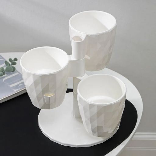 Кашпо RUBY Трио Цв. Белый (Арт. КШ-5436) - Вмс фото 2